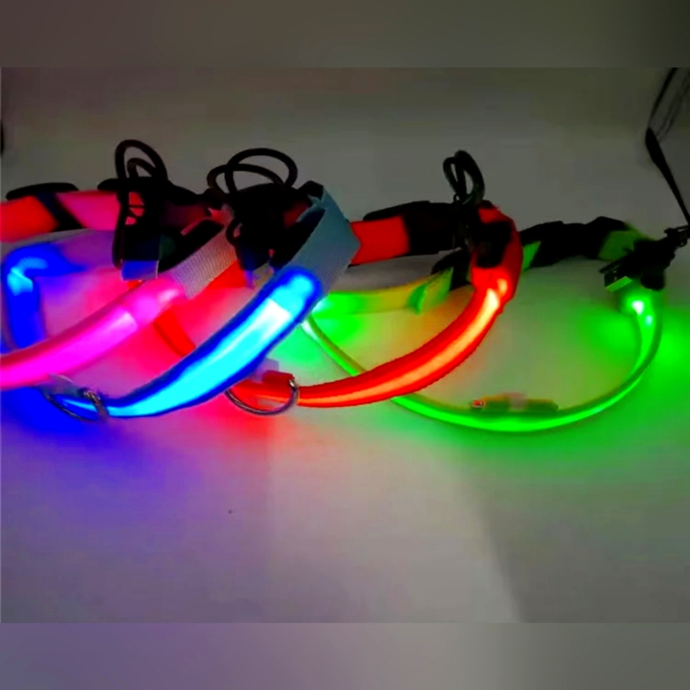 Adjustable Rechargeable LED Light Dog Collar